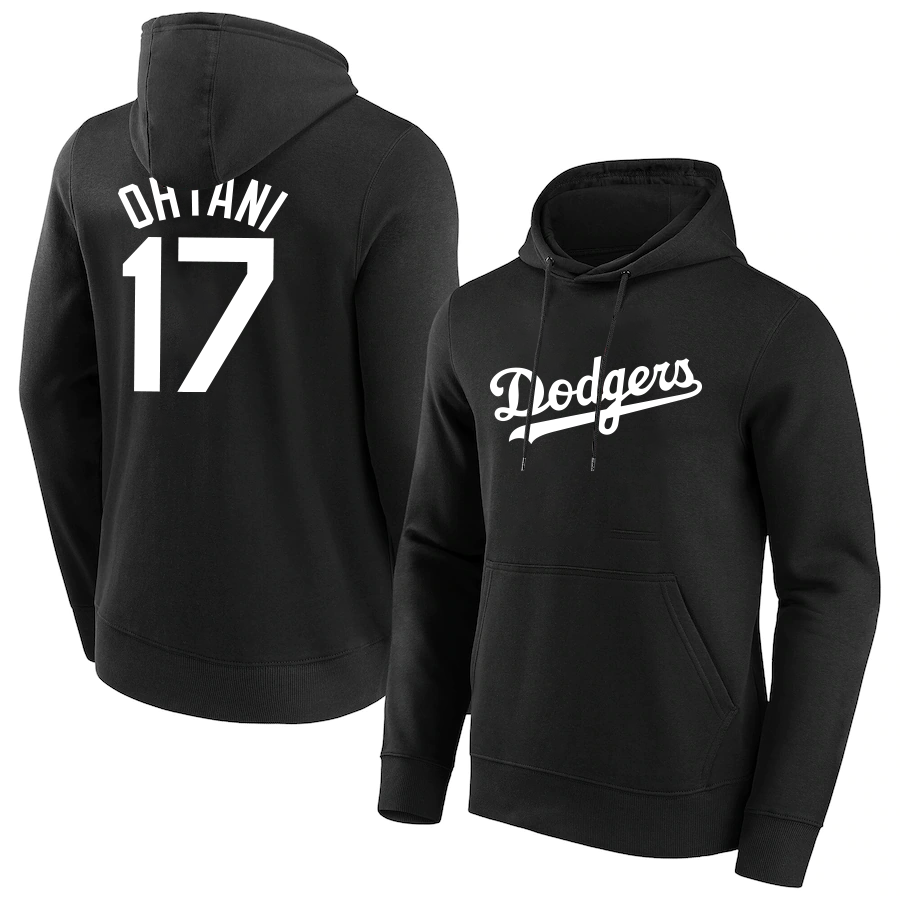 Men Los Angeles Dodgers #17 Ohtani 2024 MLB World Series Champions black hoodie